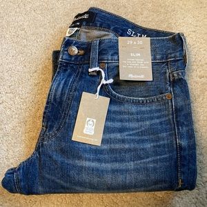 Madewell slim jeans (29x30) NWT